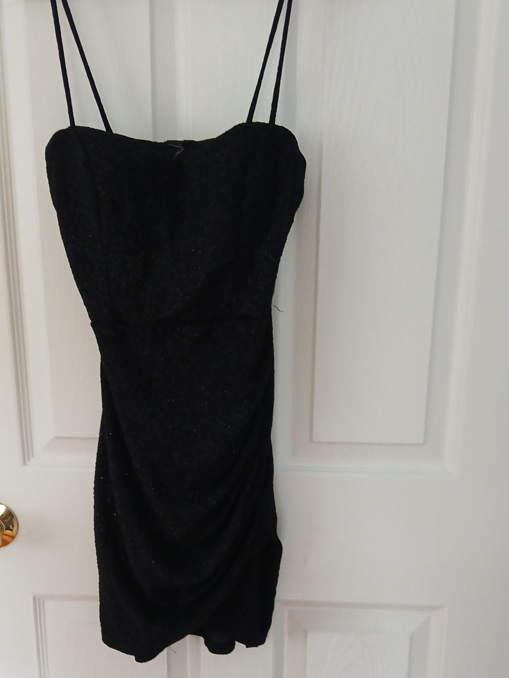 Windsor Black Spaghetti-Strap Evening Dress
